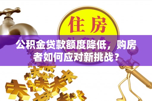 禹会公积金贷款额度降低，购房者如何应对新挑战？