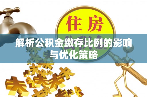禹会解析公积金缴存比例的影响与优化策略