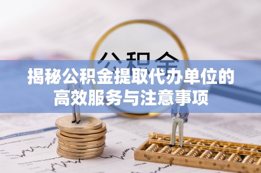 禹会揭秘公积金提取代办单位的高效服务与注意事项