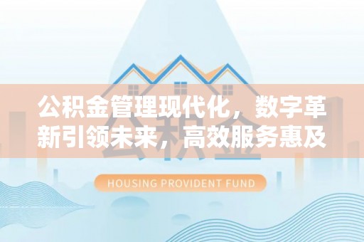 禹会公积金管理现代化，数字革新引领未来，高效服务惠及民生