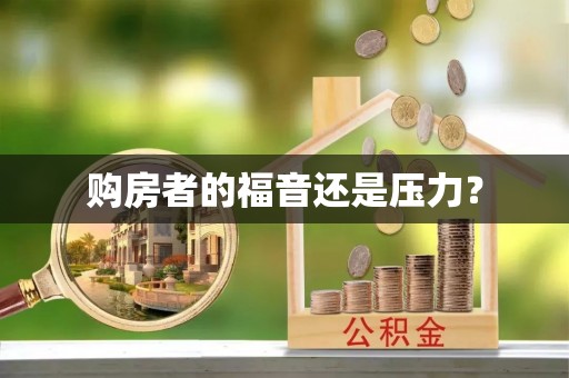 禹会购房者的福音还是压力？
