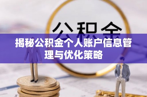 禹会揭秘公积金个人账户信息管理与优化策略
