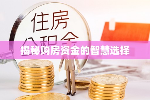 禹会揭秘购房资金的智慧选择