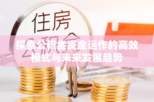 禹会探索公积金资金运作的高效模式与未来发展趋势