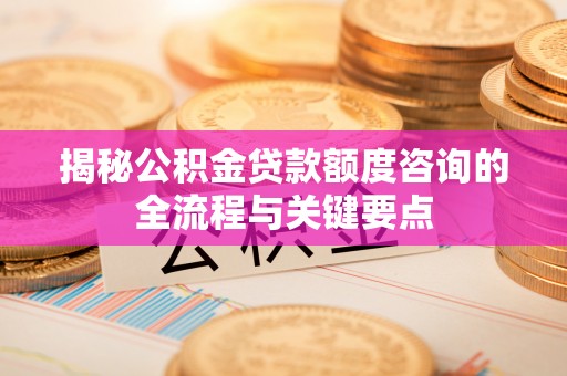 禹会揭秘公积金贷款额度咨询的全流程与关键要点